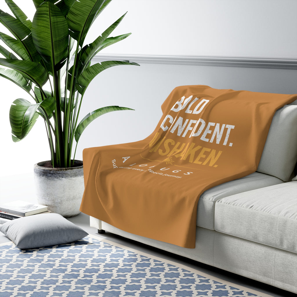 Alohugs Bold. Confident. Unshaken. Blanket - Gold