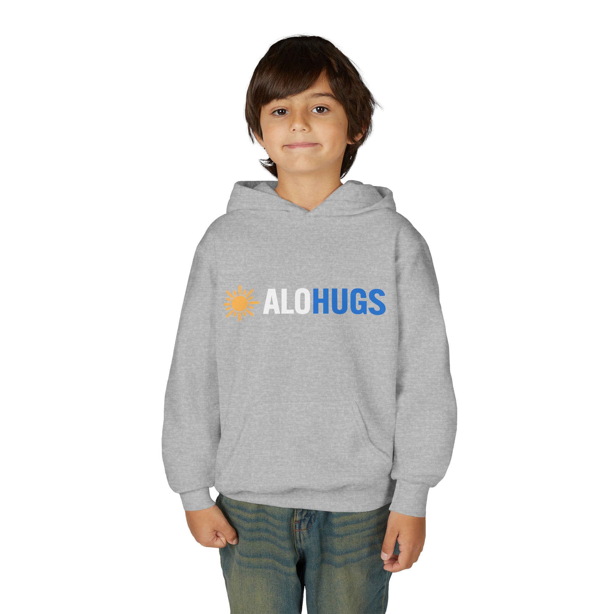 Alohugs Youth Hoodie — "Bold. Confident. Unshaken"