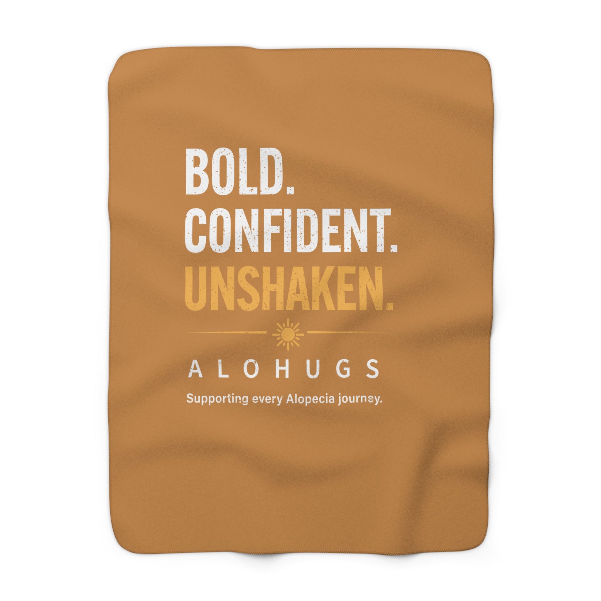 Alohugs Bold. Confident. Unshaken. Blanket - Gold