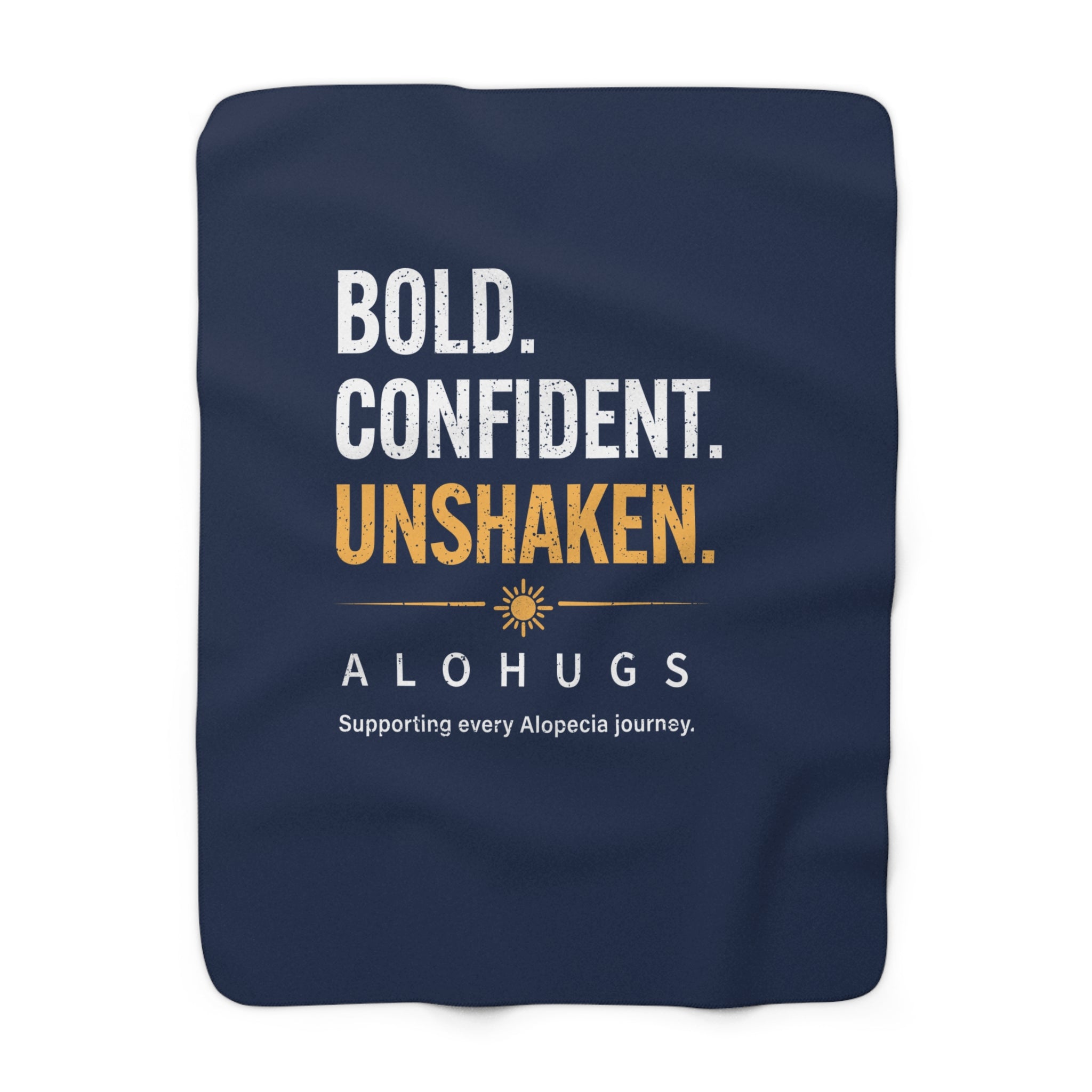 Alohugs Bold. Confident. Unshaken. Blanket - Navy