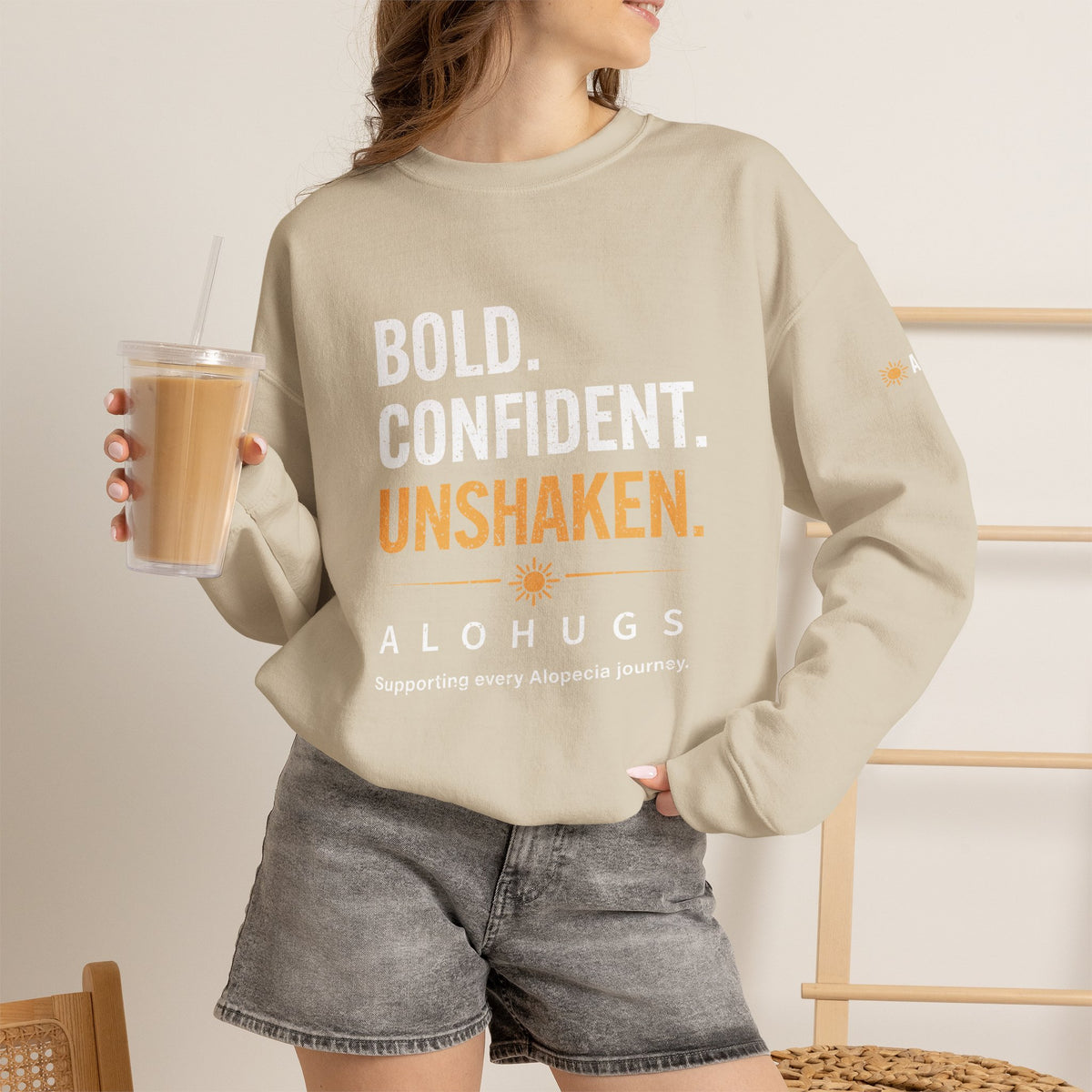 Alohugs Sweatshirt - Bold. Confident. Unshaken.